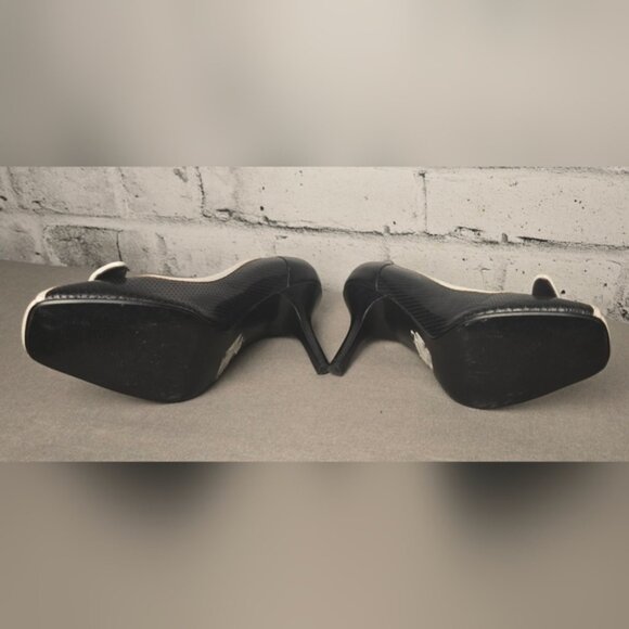 Style & Co. "Freckles" Black Peep Toe Heels - Picture 9 of 15